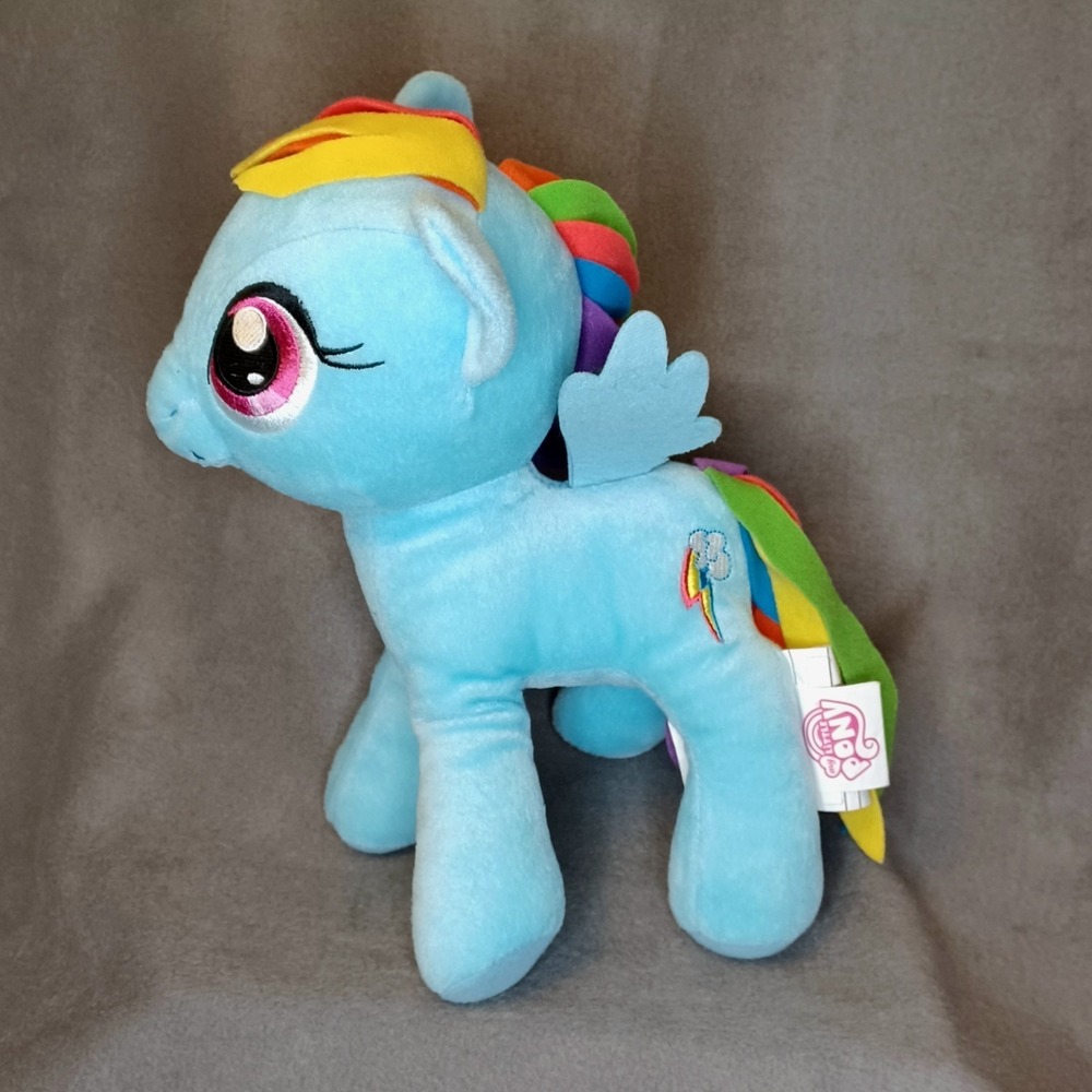 My Little Pony Rainbow Dash Plush Blue 12" Stuffed Animal MLP Felt Mane